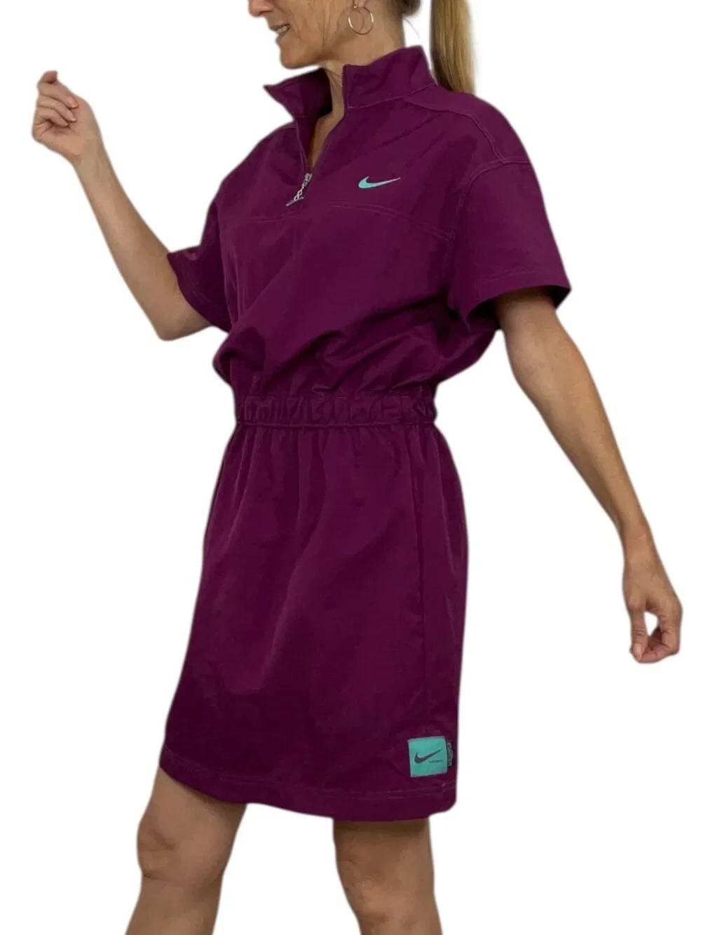 Nike Sportswear Swoosh Woven Dress S Purple Mini Pickleball Mini